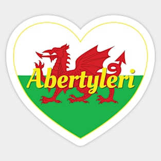 Abertyleri Cymru UK Baner Cymru Calon Sticker